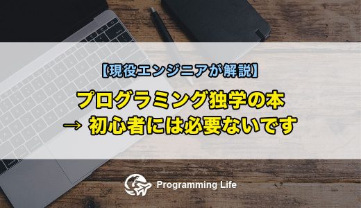 プログラミング独学の本→初心者には必要ないです【現役エンジニアが解説】